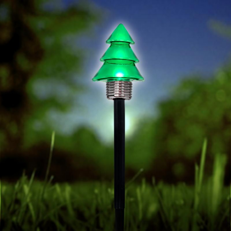 Ronis Stake Light Solar Christmas Tree 1 LED 8x40cm Cool White