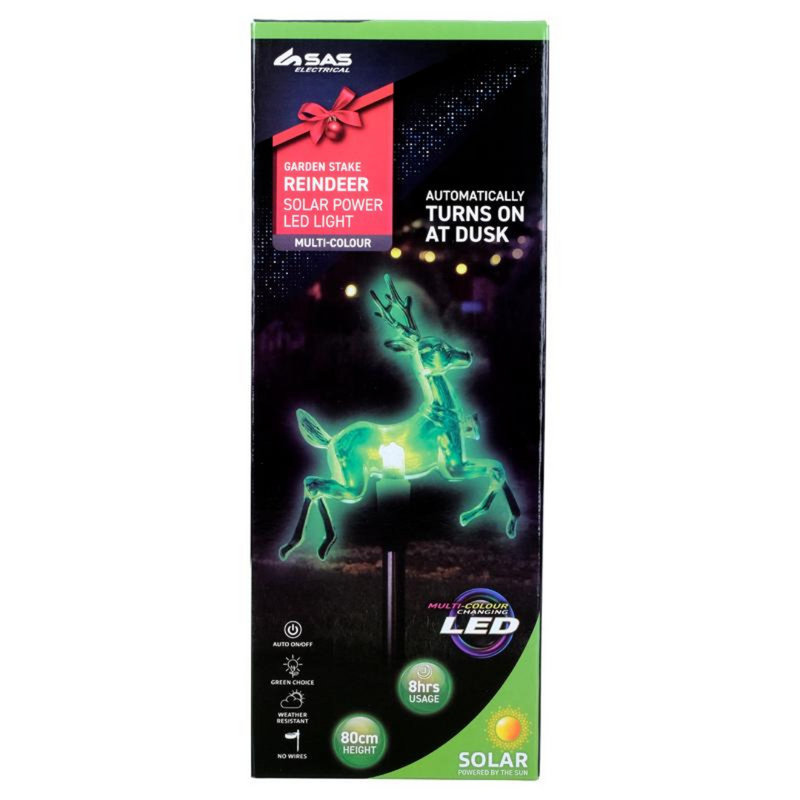 Ronis Stake Light Solar Reindeer 1 LED 13x11x80cm Multi Colour