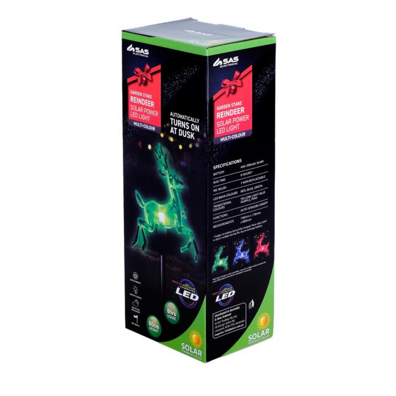 Ronis Stake Light Solar Reindeer 1 LED 13x11x80cm Multi Colour