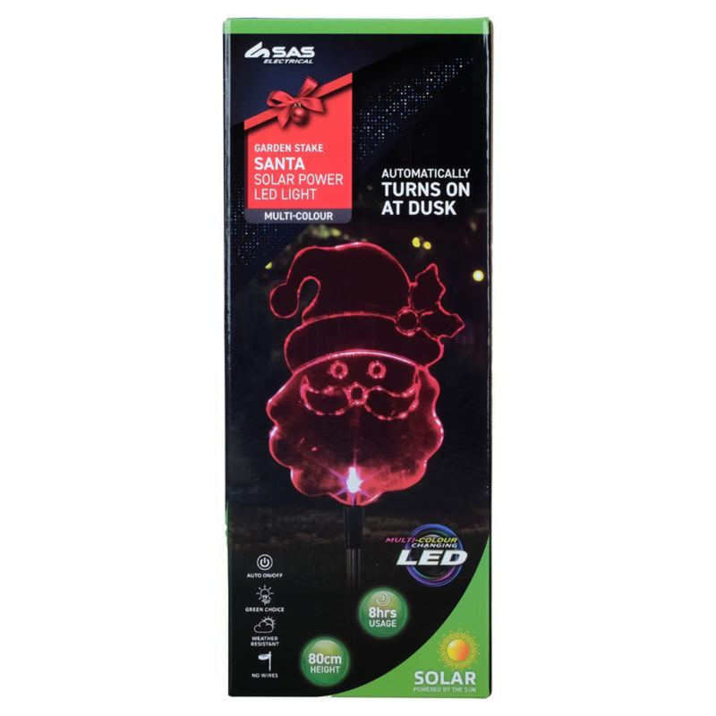 Ronis Stake Light Solar Santa 1 LED 14x10x80cm Multi Colour