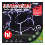 Ronis Stake Light Solar Silhouette Reindeer 16 LED 47x39cm 190cm Lead Cool White