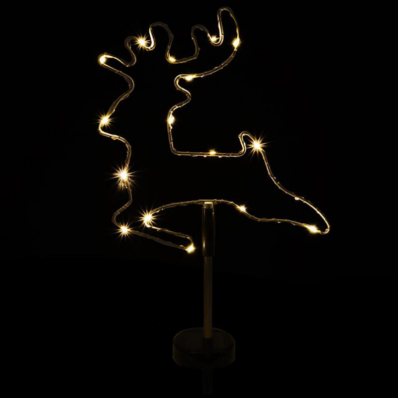 Ronis Stake Light Solar Silhouette Reindeer 18 LED 22x22x70cm Warm White 1 Function