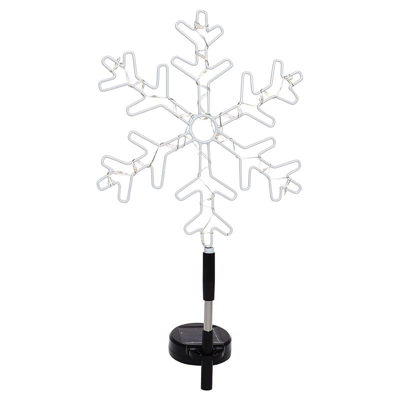 Ronis Stake Light Solar Silhouette Snowflake 20 LED 22x22x70cm Warm White 1 Function