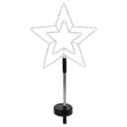 Ronis Stake Light Solar Silhouette Star 20 LED 22x22x70cm Warm White 1 Function – thumbnail