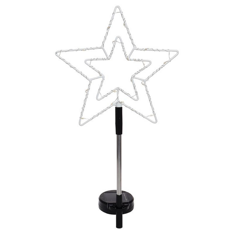 Ronis Stake Light Solar Silhouette Star 20 LED 22x22x70cm Warm White 1 Function