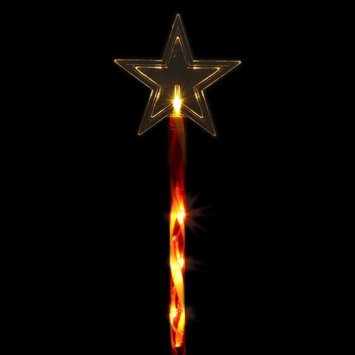 Ronis Stake Light Solar Star 5 LED 12x12x36cm Warm White 2 Functions