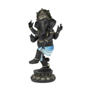 Standing Dancing Ganesh Blue Finish 32cm decorative statue
