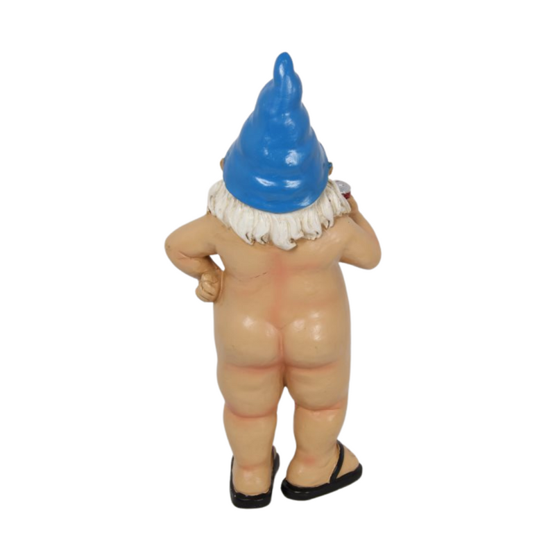 Ronis Standing Naked Drinking Gnome 29cm Assorted