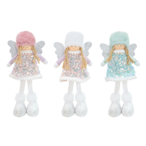 Ronis Standing Pastel Sequins Fairy 27cm Assorted