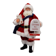 28cm tall Standing Santa Claus figurine in red outfit with gift sack – perfect tabletop Christmas decoration
