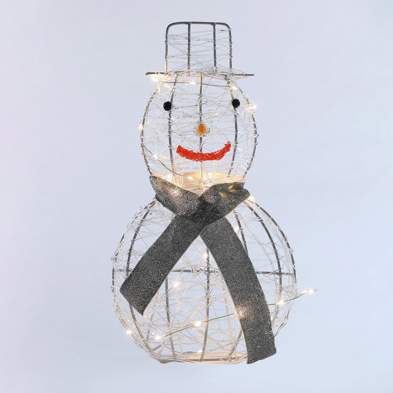 Standing Snowman 40cm Christmas decoration with festive winter design
