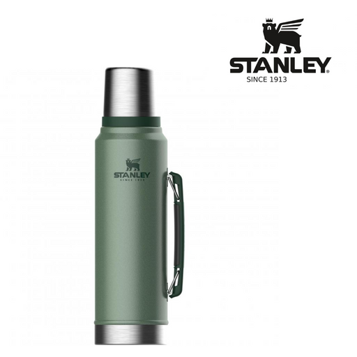 Ronis Stanley Vacuum Bottle With Wrap 1.0L Green