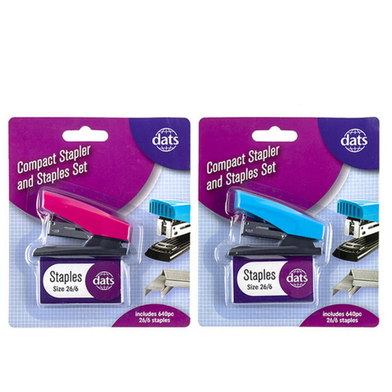 Ronis Stapler 26/6 with 640 Staples Set Compact Assorted