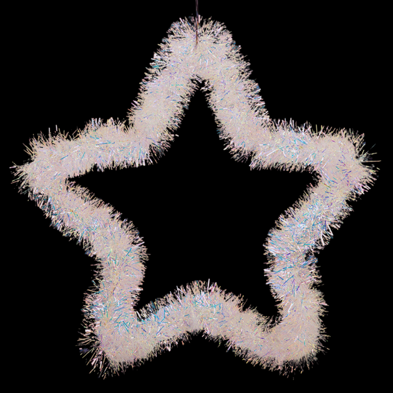 Star 30cm iridescent – sparkling Christmas tree topper and hanging decoration