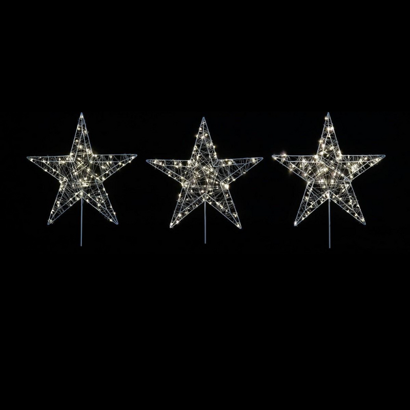 Ronis Starry Wire Path Star Lights 3pc Assorted