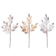 70cm metallic Christmas stems in assorted copper, silver, and champagne finishes