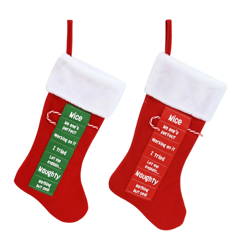 Ronis Stocking with Candy Cane Behaviour Indicator Assorted