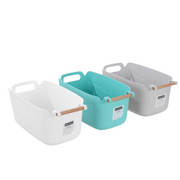 Storage Basket Bamboo Handle10L 39X22X17.5Cm