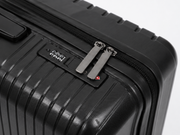 Black suitcase with a visible brand logo on a white background – thumbnail