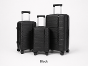Set of black suitcases with 'Black' label on a white background – thumbnail