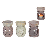 Ronis Sun/Moon/Star Soapstone Oil Burner 9cm Assorted – thumbnail