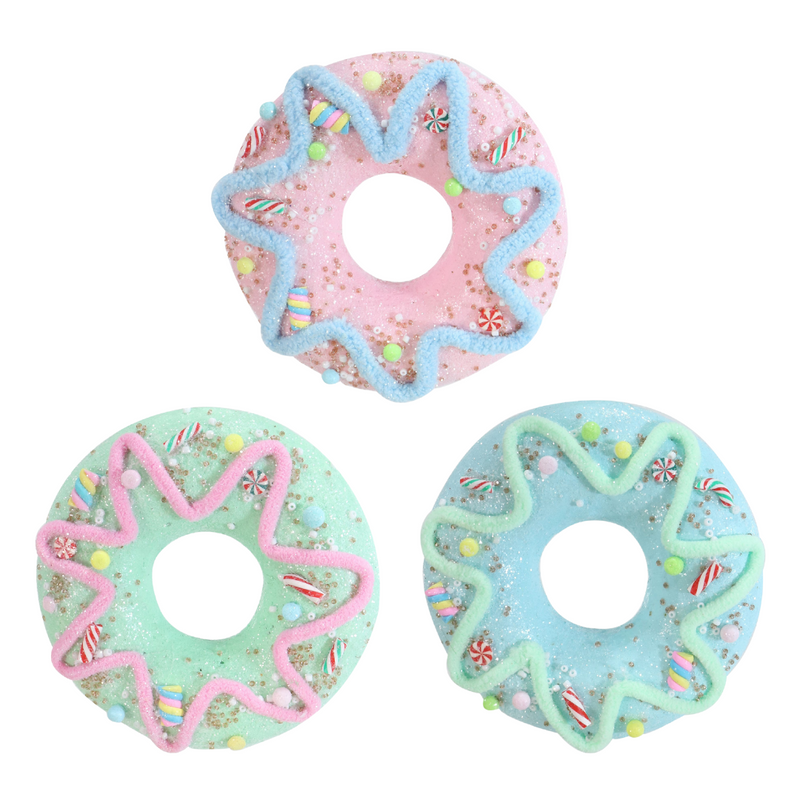 Acrylic starburst tree ornament in mint and champagne glitter, 13cm in size, perfect for holiday décor.