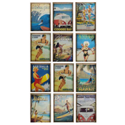 Ronis Surfing Wood Signs 52x37x2.3cm Assorted