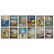 Ronis Surfing Wood Signs 52x37x2.3cm Assorted
