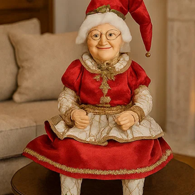 Traditional Sitting Mrs. Claus 70cm