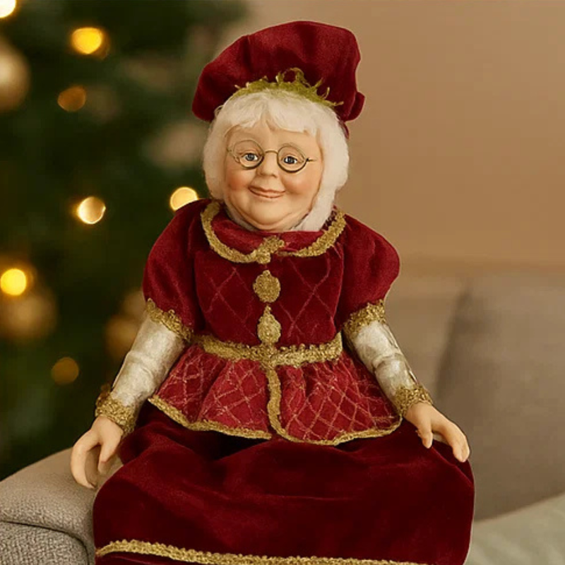 Mrs. Claus™ Burgundy Sitting Mother (70cm)
