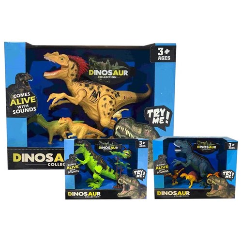 4-piece large RC dinosaurs with sound and movement