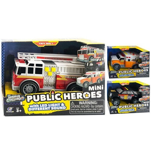 Battery-operated service vehicle toy