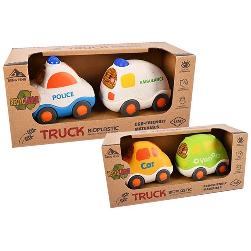 2-piece Cartoon Cars 7cm Bioplastic