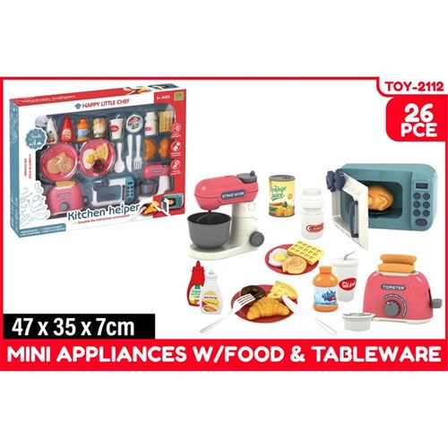 26-piece Mini Appliances with Food and Tableware