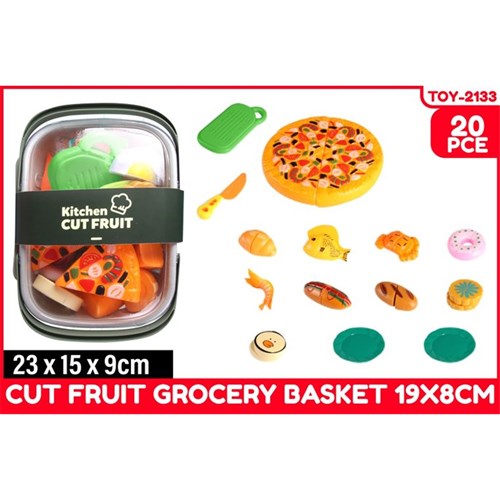 20-piece Cut Fruit Grocery Basket 19x8cm