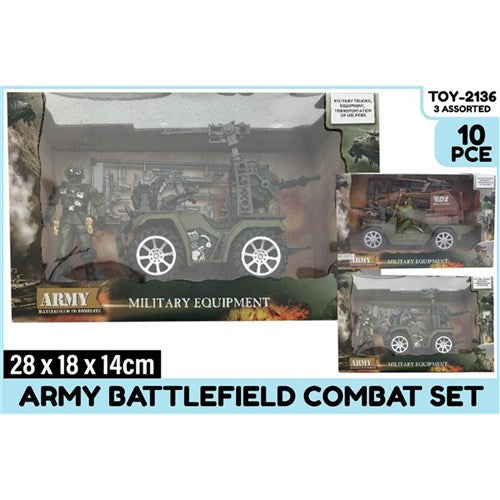 10-piece army battlefield combat set