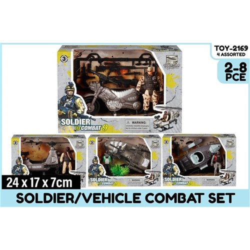 Assorted soldier and vehicle combat set