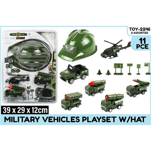 Military Vehicles Playset with hat
