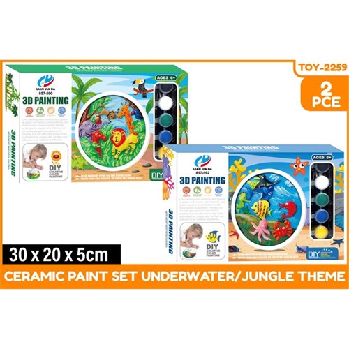 Ceramic Paint Set Underwater and Jungle Theme
