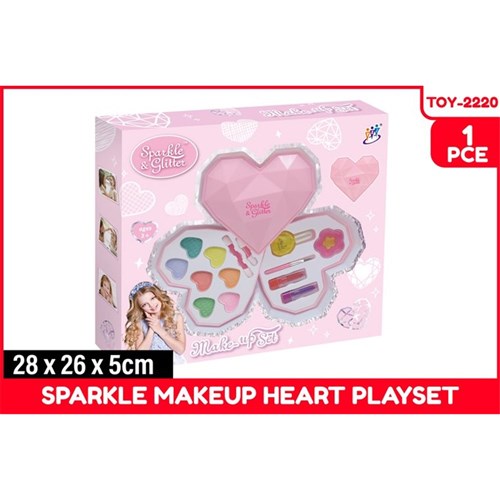 Sparkle Makeup Heart 2 Compartment