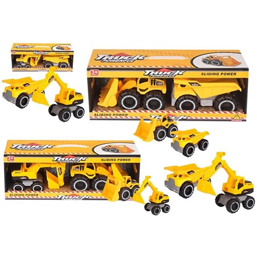 2-pack 19cm construction trucks