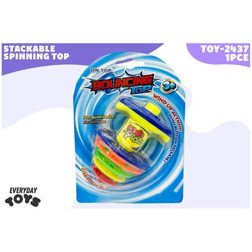 Assorted stackable spinning tops