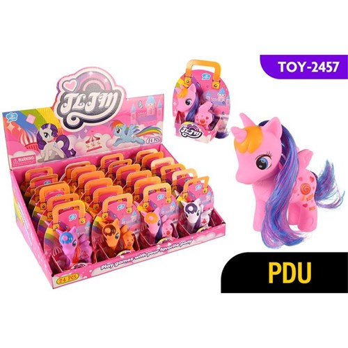 8x5cm mini unicorn with colorful mane