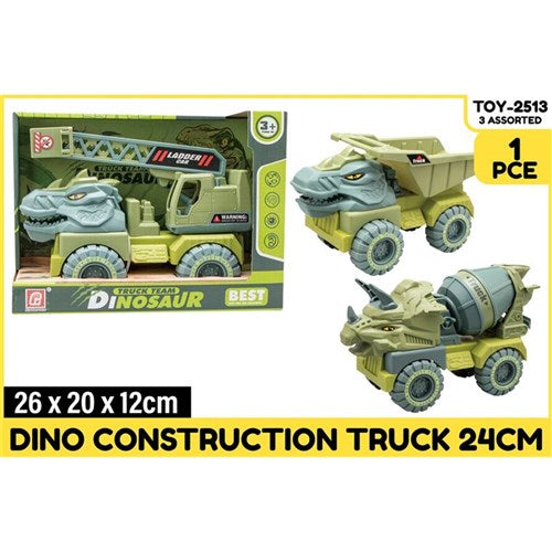 24cm dinosaur construction truck