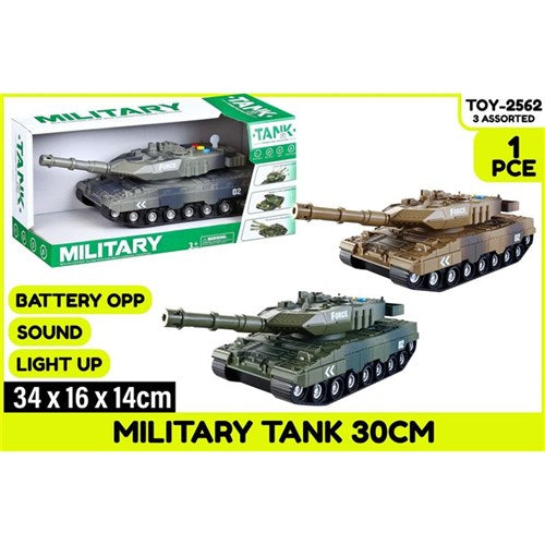 30cm battery-operated military tank