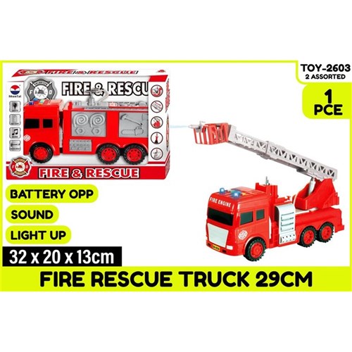 29cm fire rescue truck with lights and sound