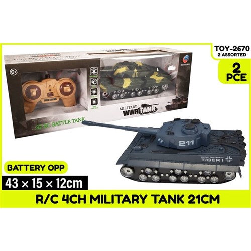 R/C 4CH Military Tank 21cm
