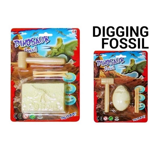 3-piece dinosaur fossil excavation kit