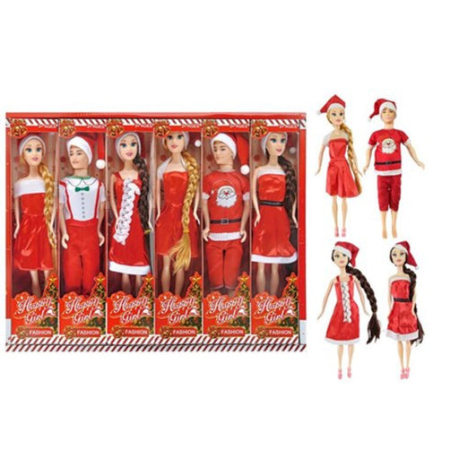 30 cm plush Santa doll with festive outfit