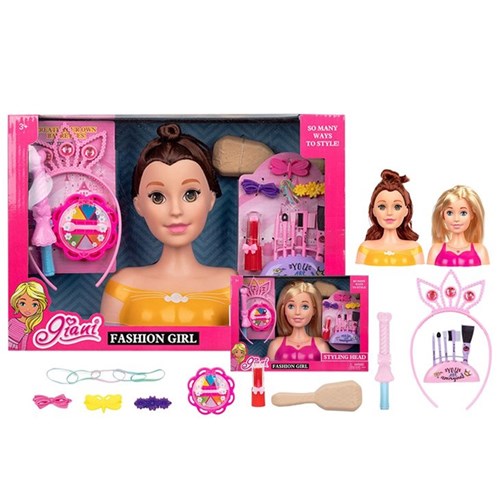14-piece Hair & Makeup Model Head 20cm